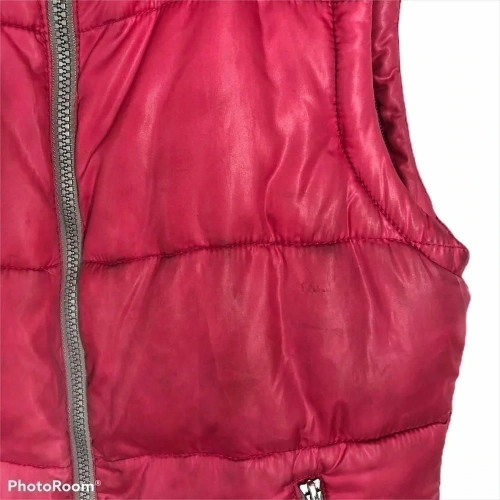 Mini Boden Pink Puffer Vest Girls 9-10 Y Kids Full Zip